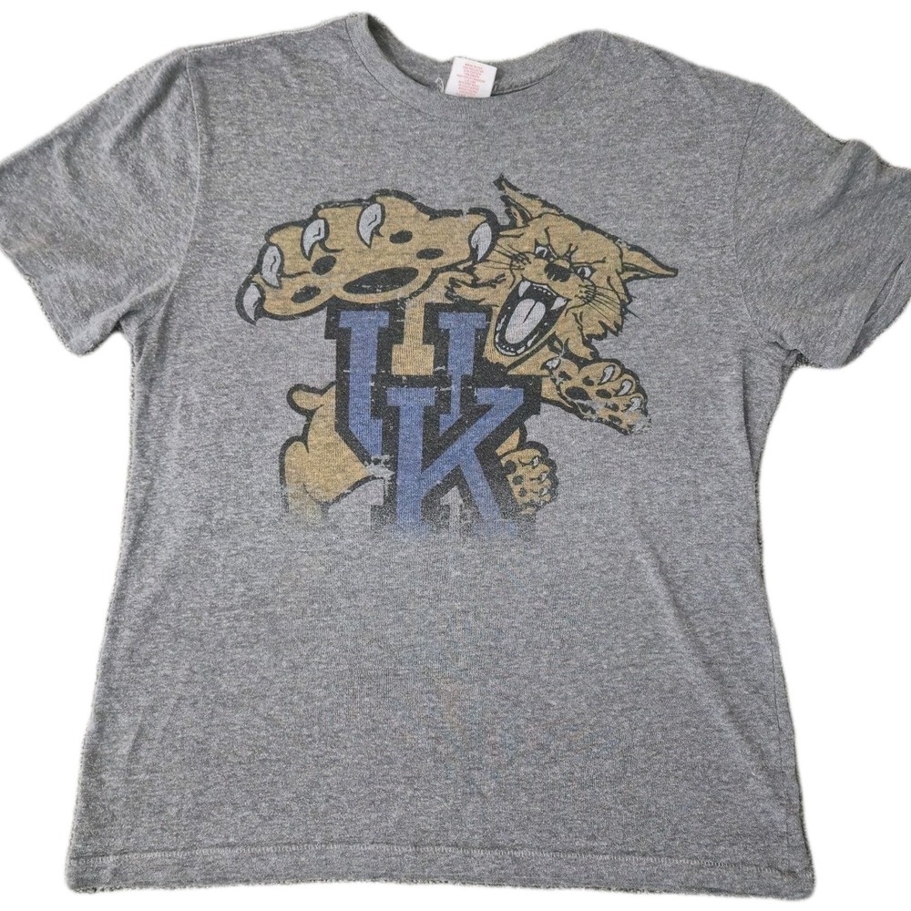 Vintage 80s University Of Kentucky Wildcats Gray T-Shirt Size S Single Stitch